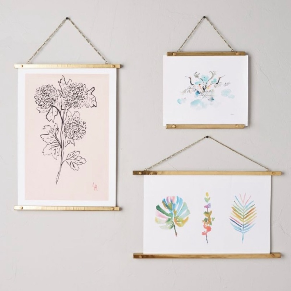 Anthropologie Brass Print Hanger
